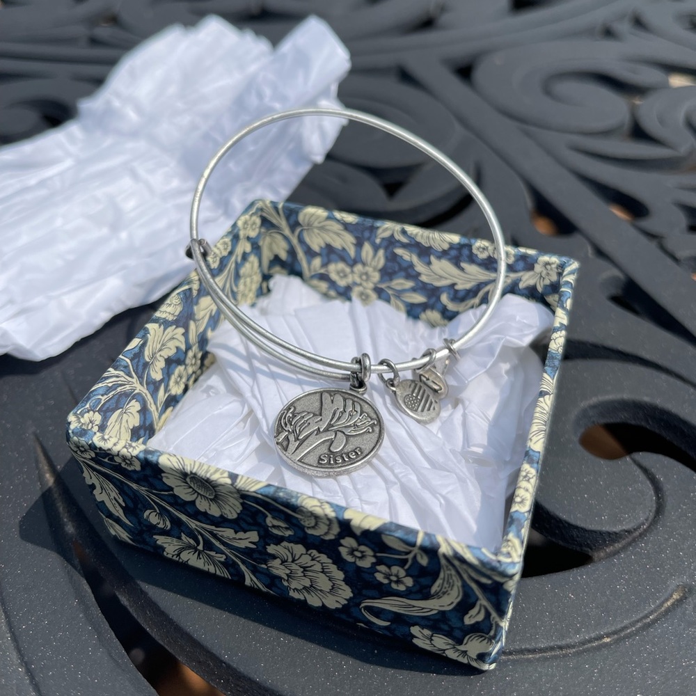 Sister Alex & Ani Silver Bangle